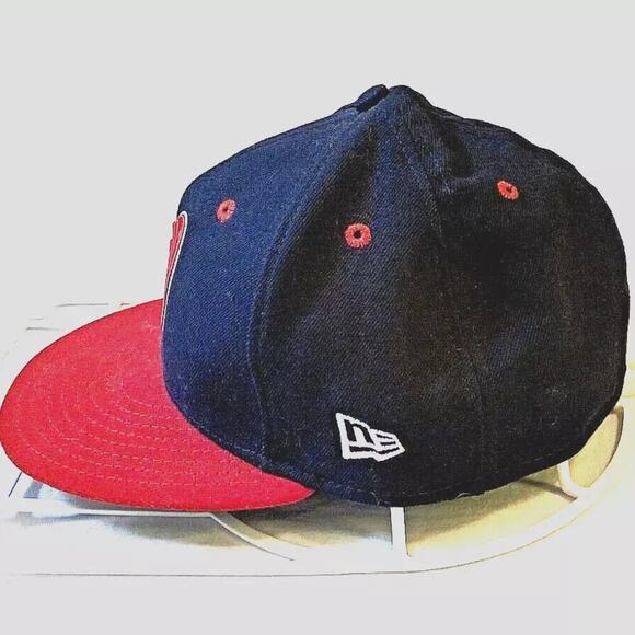 New Era 59Fifty Washington Nationals Hat/Cap Size 7.5 USA Flag Logo MLB 4th July - Picture 3 of 7